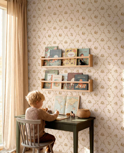 Coordonné behang Scenes Mustard D00324