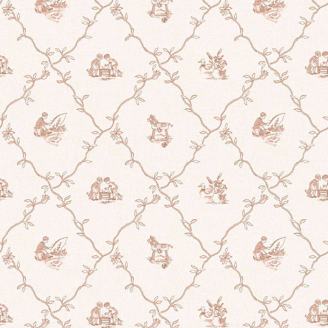 Coordonné behang Scenes Peach D00323