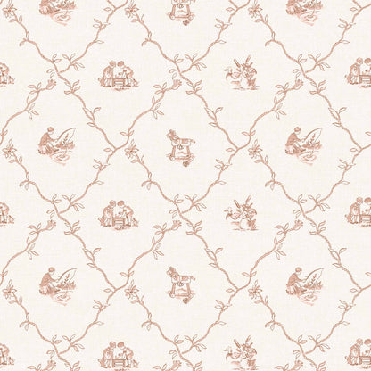 Coordonné behang Scenes Peach D00323