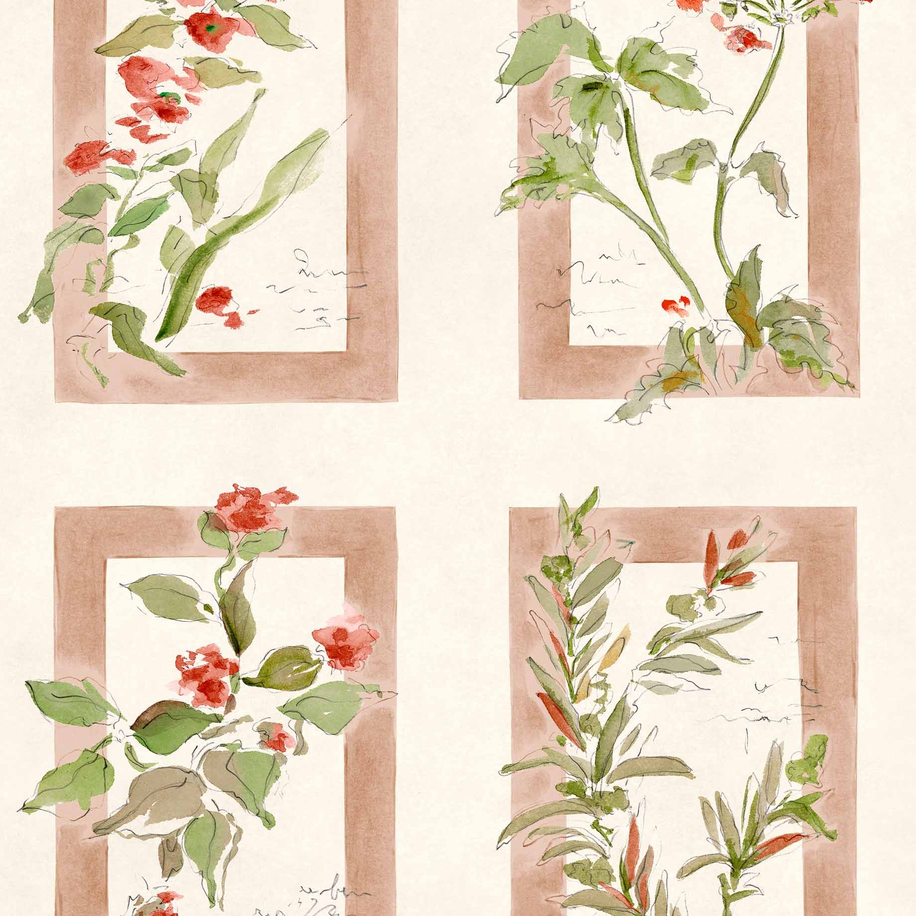 Coordonné behang Sta Cruz Rosado YSP0632