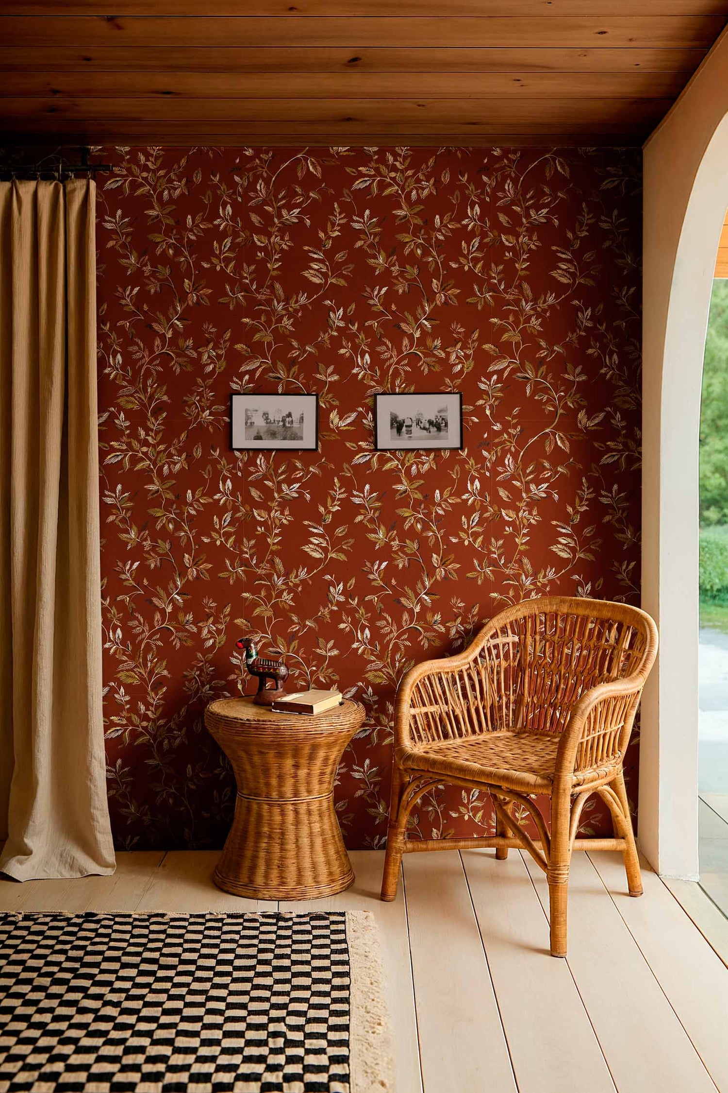 Coordonné behang Tenango Terracota C00041