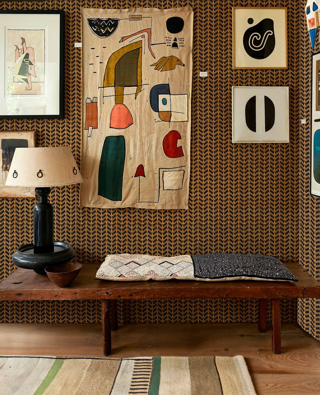 Coordonné behang Tule Carbón C00019