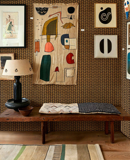 Coordonné behang Tule Carbón C00019