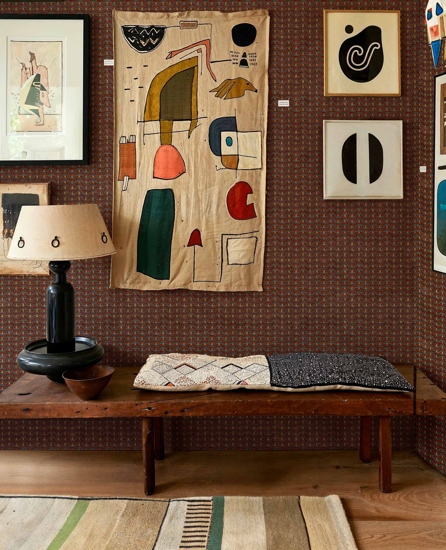 Coordonné behang Tule Terracota C00016