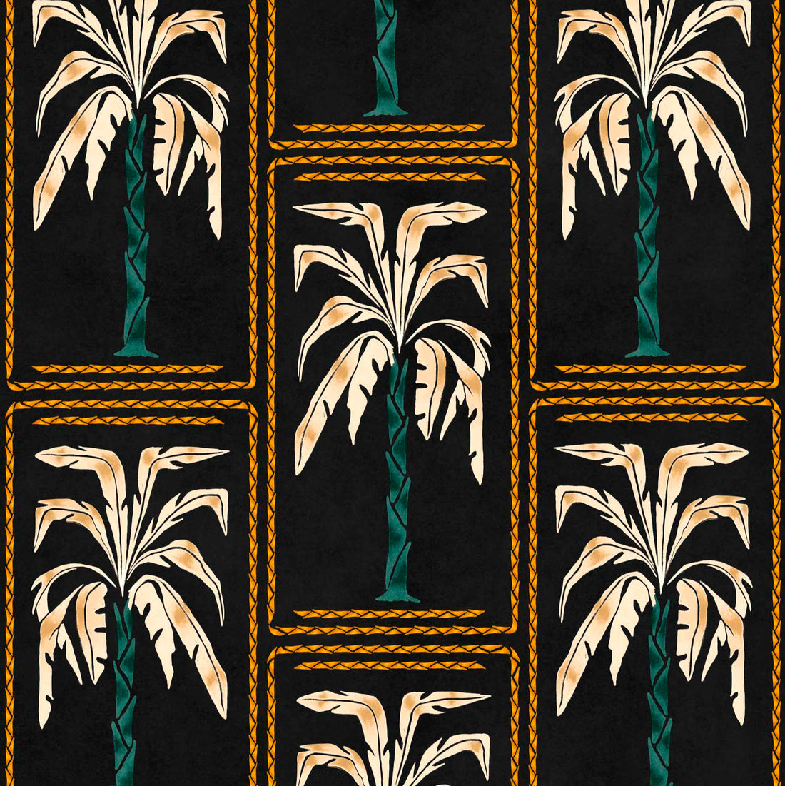 Coordonné behang Veraneo Noir C00116