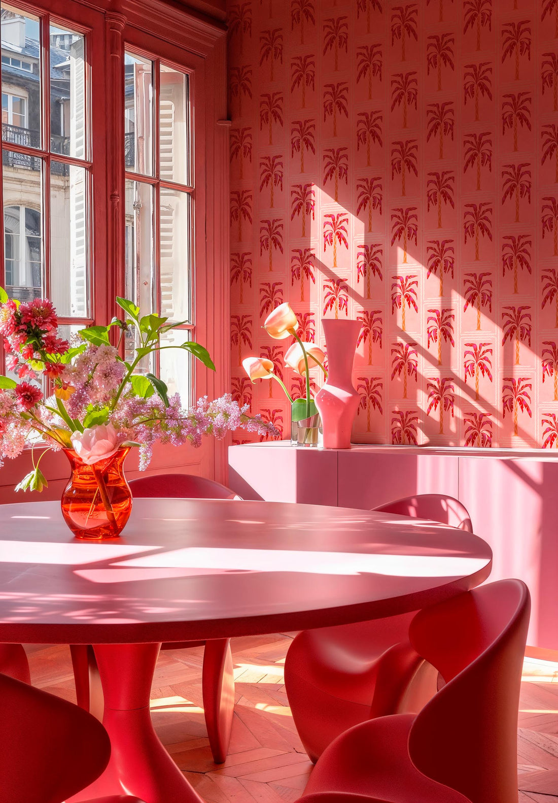 Coordonné behang Veraneo Pink C00118