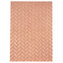 Dusty Deco Herringbone Rug Salmon Pink, handgeweven wollen vloerkleed visgraatpatroon
