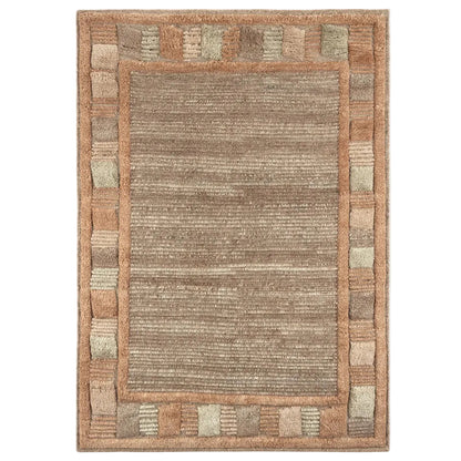Dusty Deco Lisboa Frame Rug Amber, handgeweven wollen vloerkleed, Lissabon-patroon