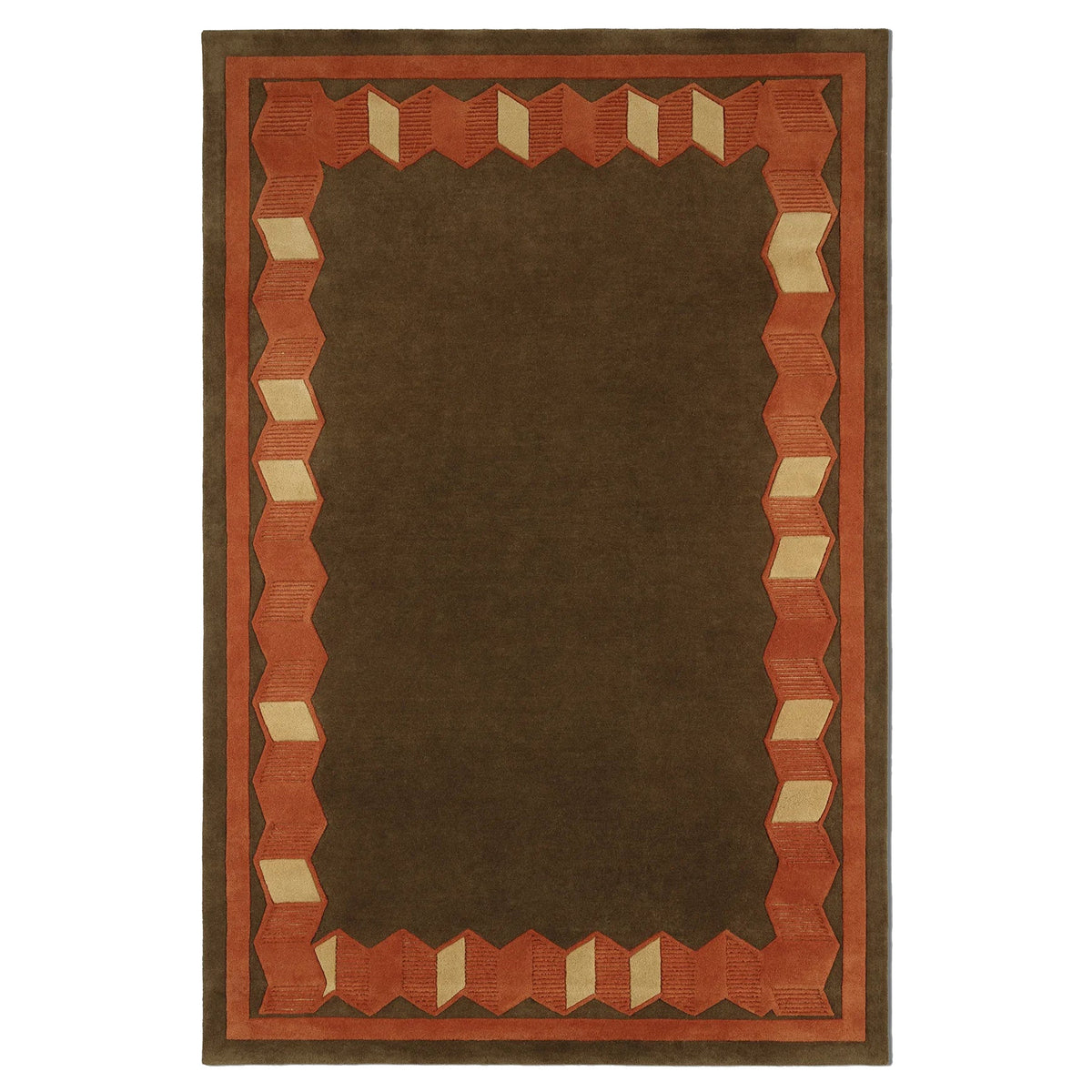 Dusty Deco Origami Rug Olive