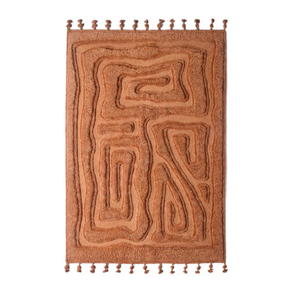 Dusty Deco Beaten Track rug adobe