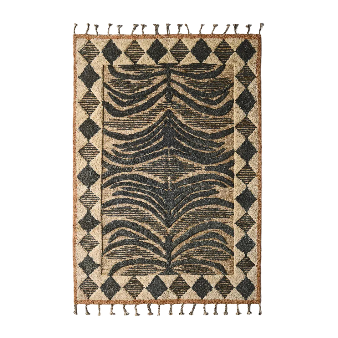 Dusty Deco Wildcat rug ash black