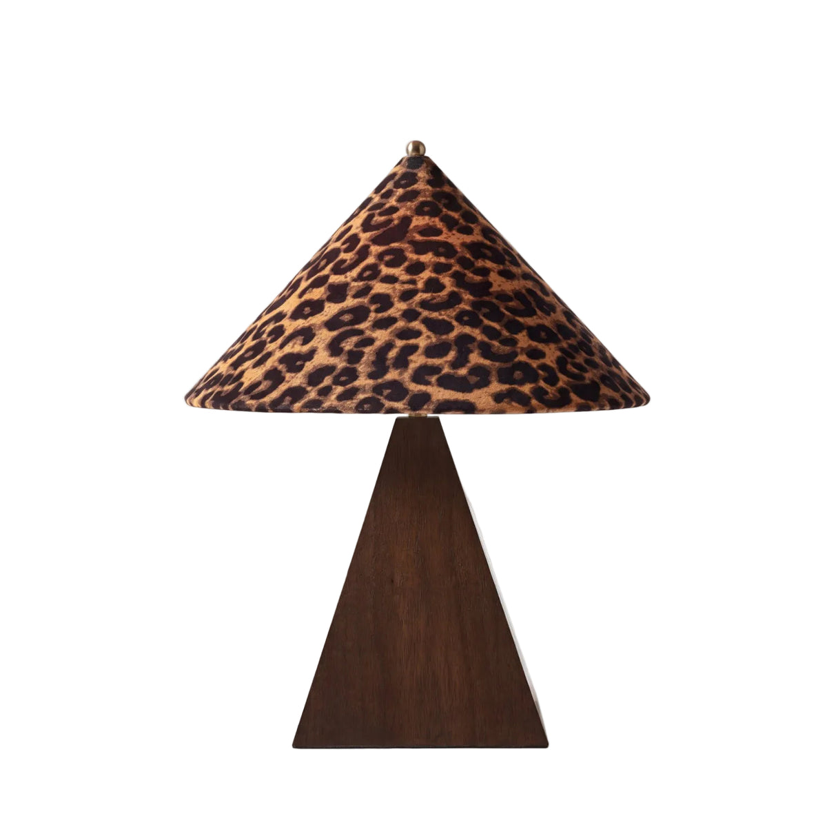 Dusty Deco Pyramid Table Lamp Small Leopard