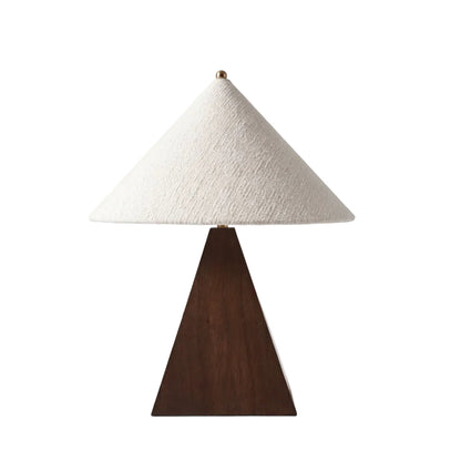 Dusty Deco Pyramid Table Lamp Small White