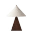 Dusty Deco Pyramid Table Lamp Small White