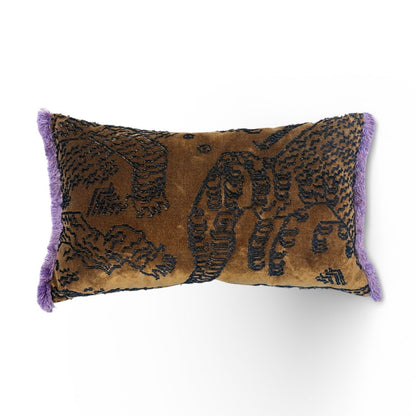 Dedar kussen Tiger Mountain Fauve met franje