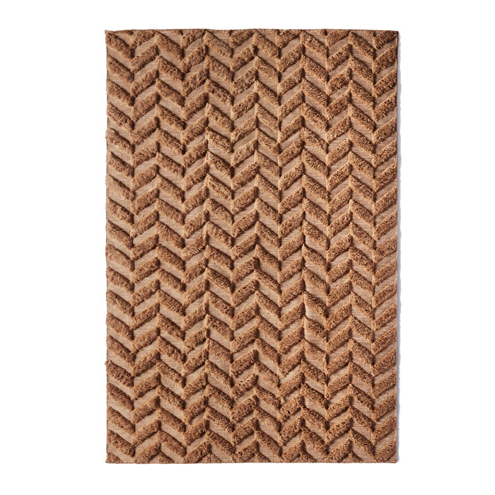 Dusty Deco Herringbone rug brown