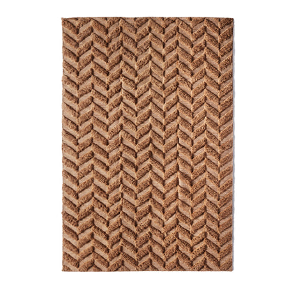 Dusty Deco Herringbone rug brown