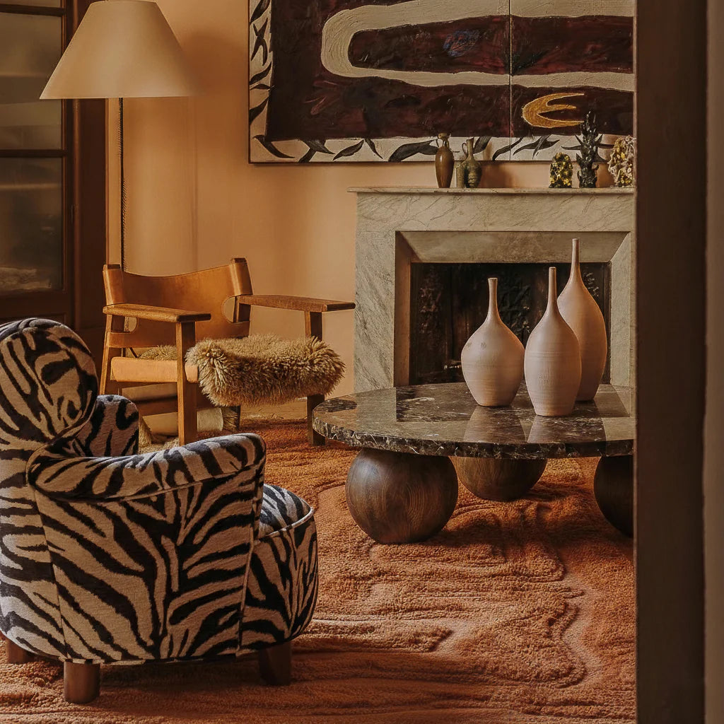 Dusty Deco Beaten Track rug adobe