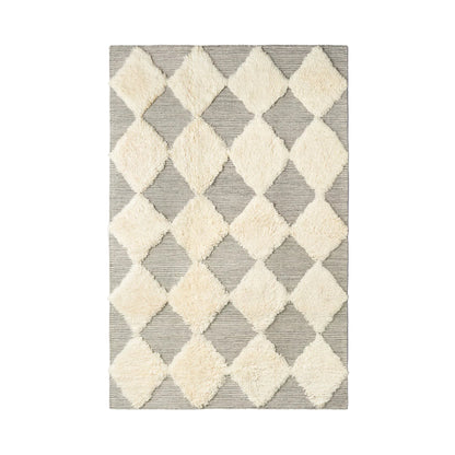 Dusty Deco Chess Rya rug grey