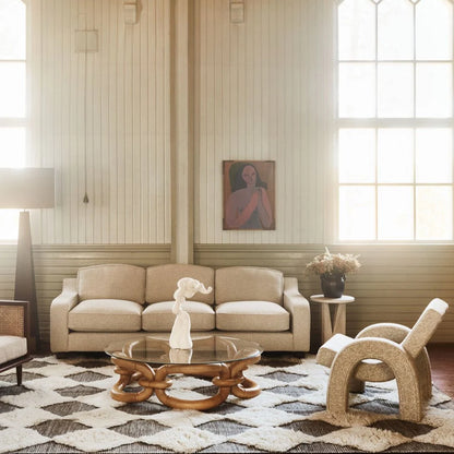 Dusty Deco Chess Rya rug grey