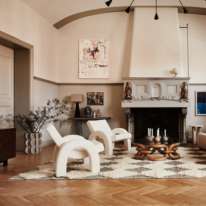 Dusty Deco Chess Rya rug grey