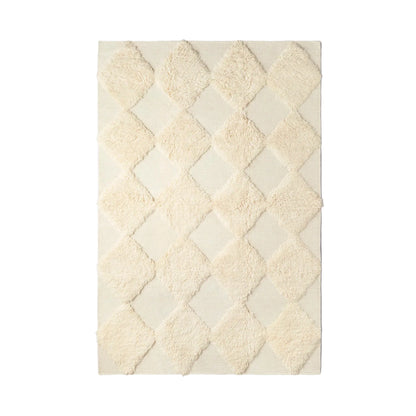 Dusty Deco Chess Rya rug white