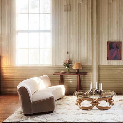 Dusty Deco Chess Rya rug white