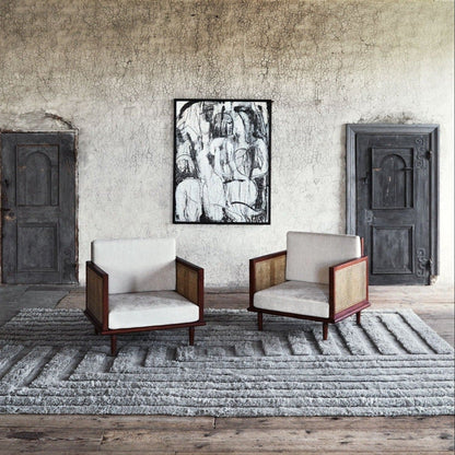 Dusty Deco Labyrinth rug grey
