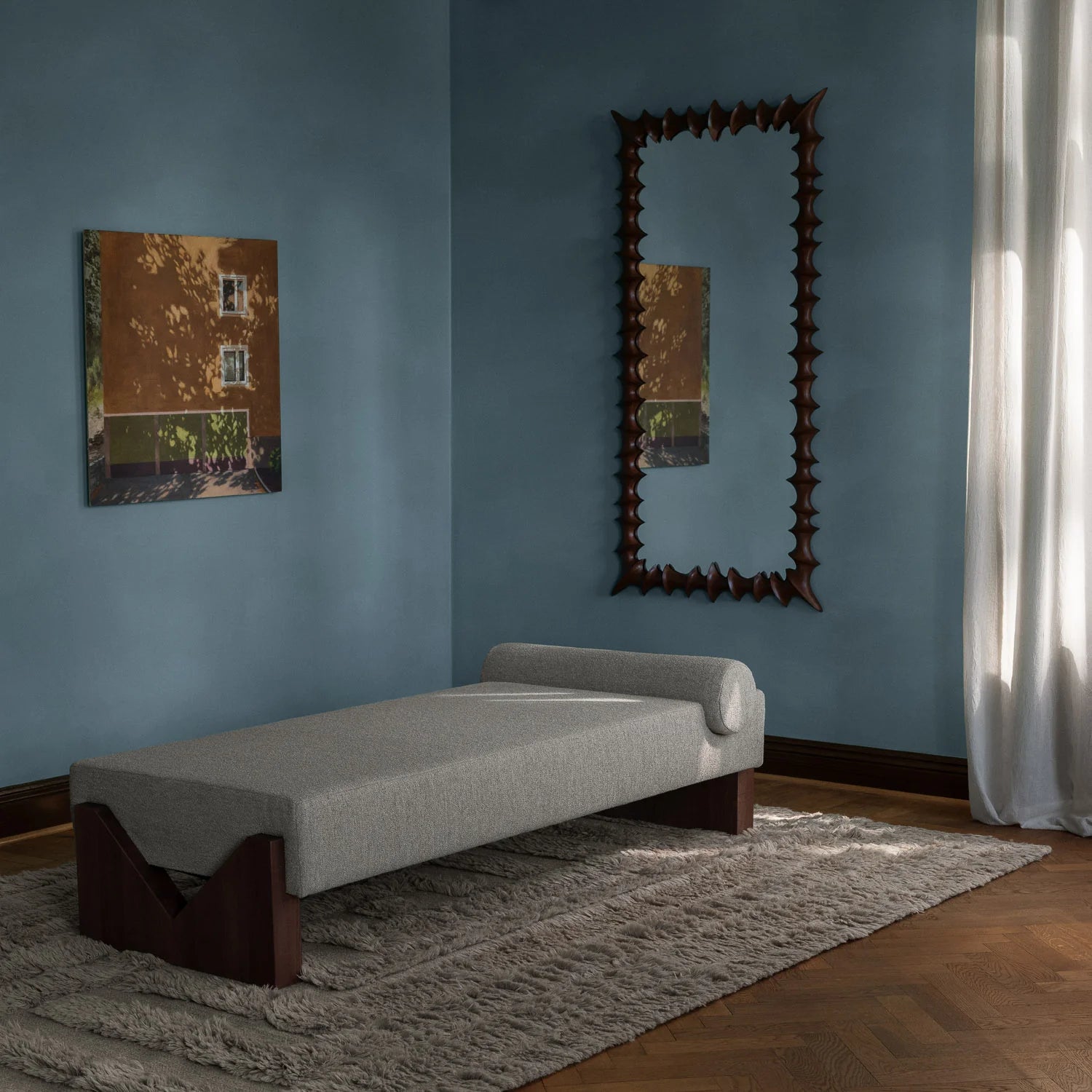 Dusty Deco Labyrinth rug grey
