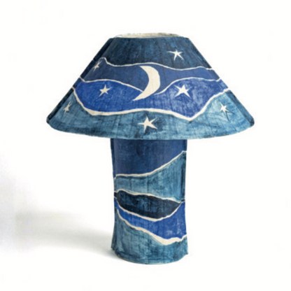 Dusty Deco Luna Blue Paper Table Lamp
