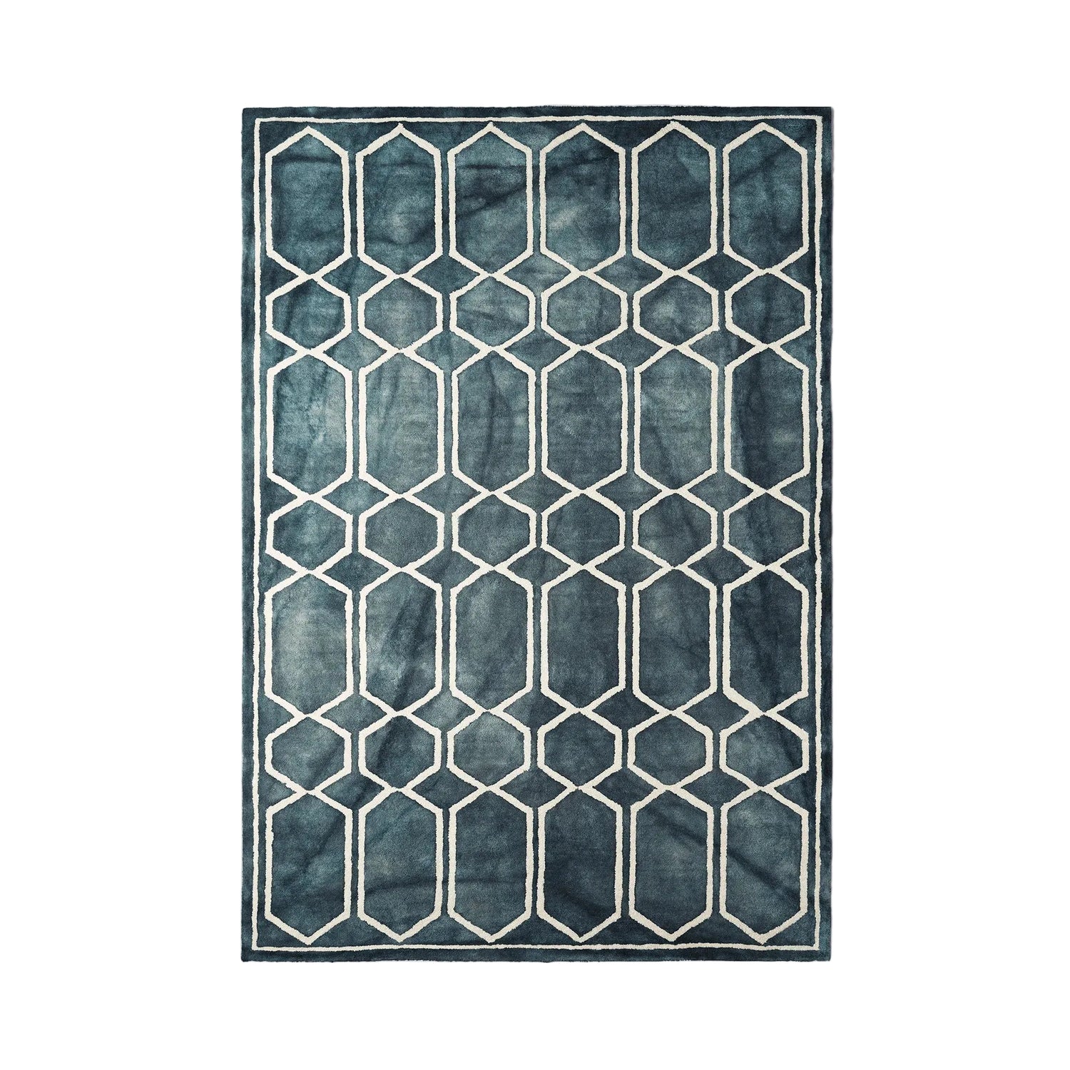 Dusty Deco Tie Dye rug graphite ink