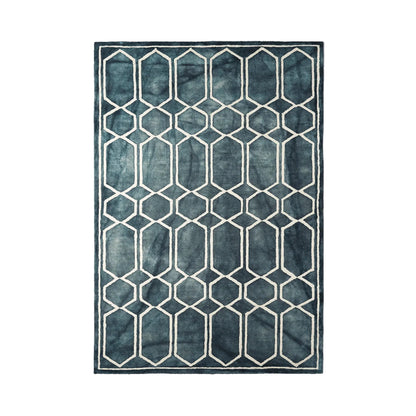 Dusty Deco Tie Dye rug graphite ink