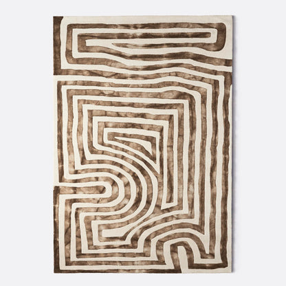 DustyDeco_Psychedelic_Labyrinth_Beige_Rug