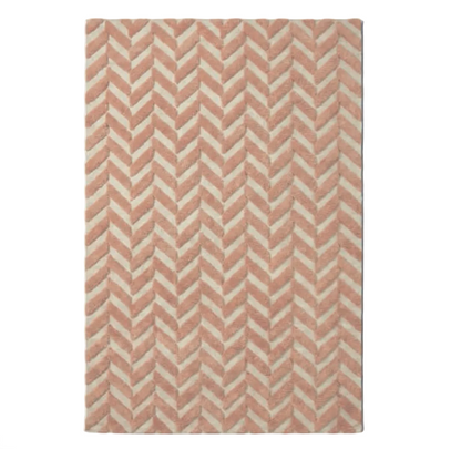 Dusty Deco Herringbone rug pink