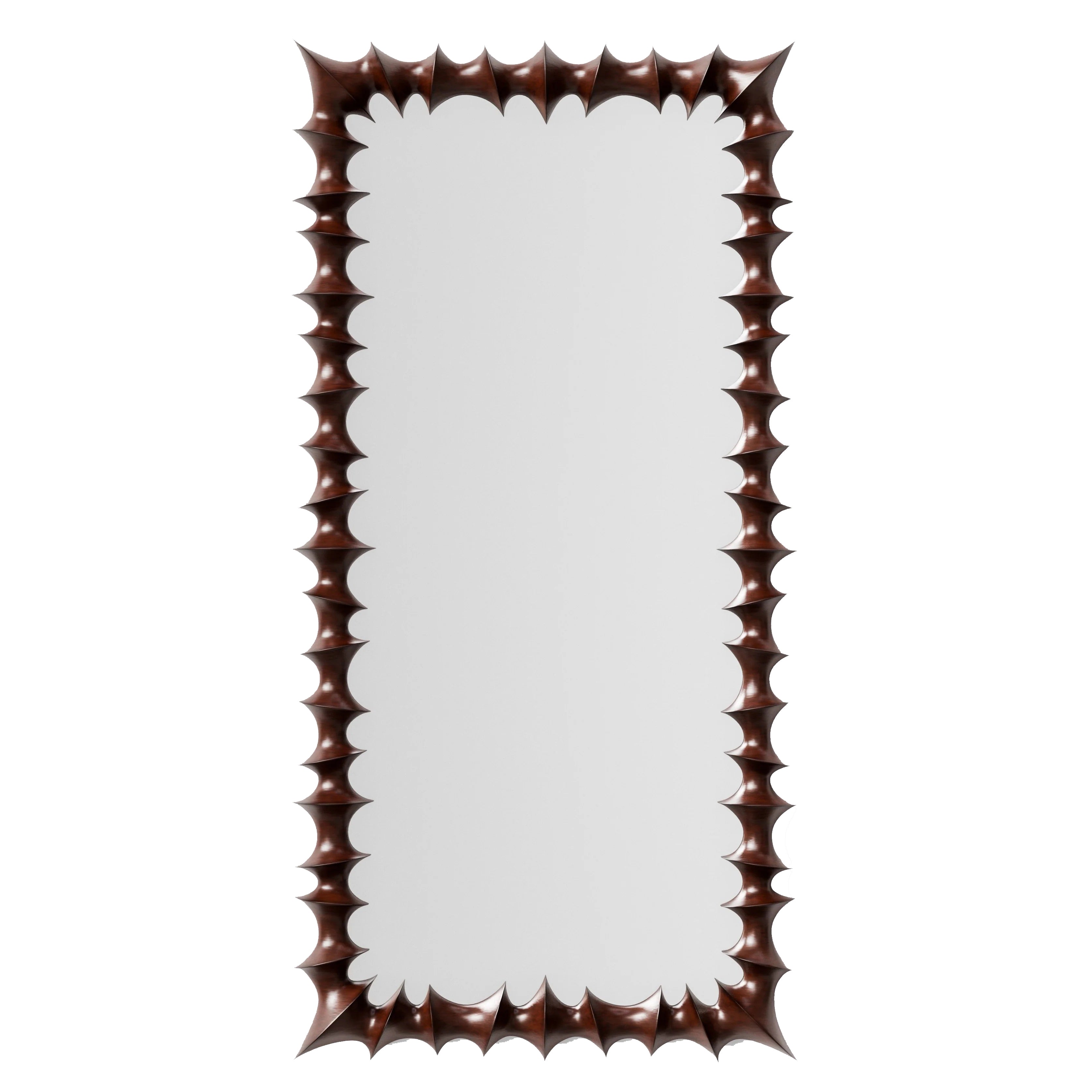 Dusty Deco Brutalist spiegel groot naturel 