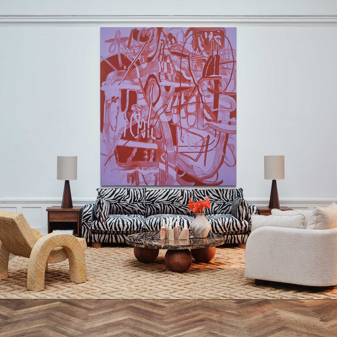 Dusty Deco Miles sofa Zebra sfeerbeeld