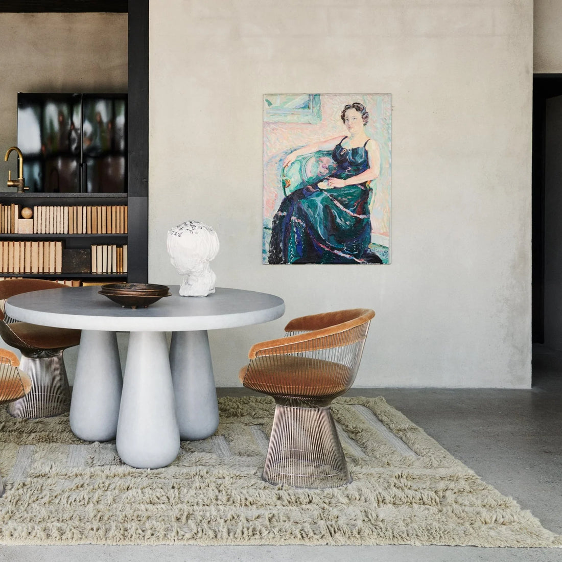 Dusty_Deco_Shaggy_Labyrinth_beige_dining