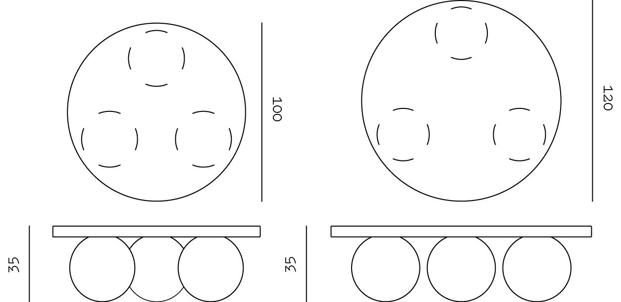 Dustydecoafmetingspheresofatable_round