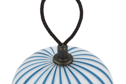 Established &amp; Sons Filigrana Lantern Blauw, detail geblazen glas