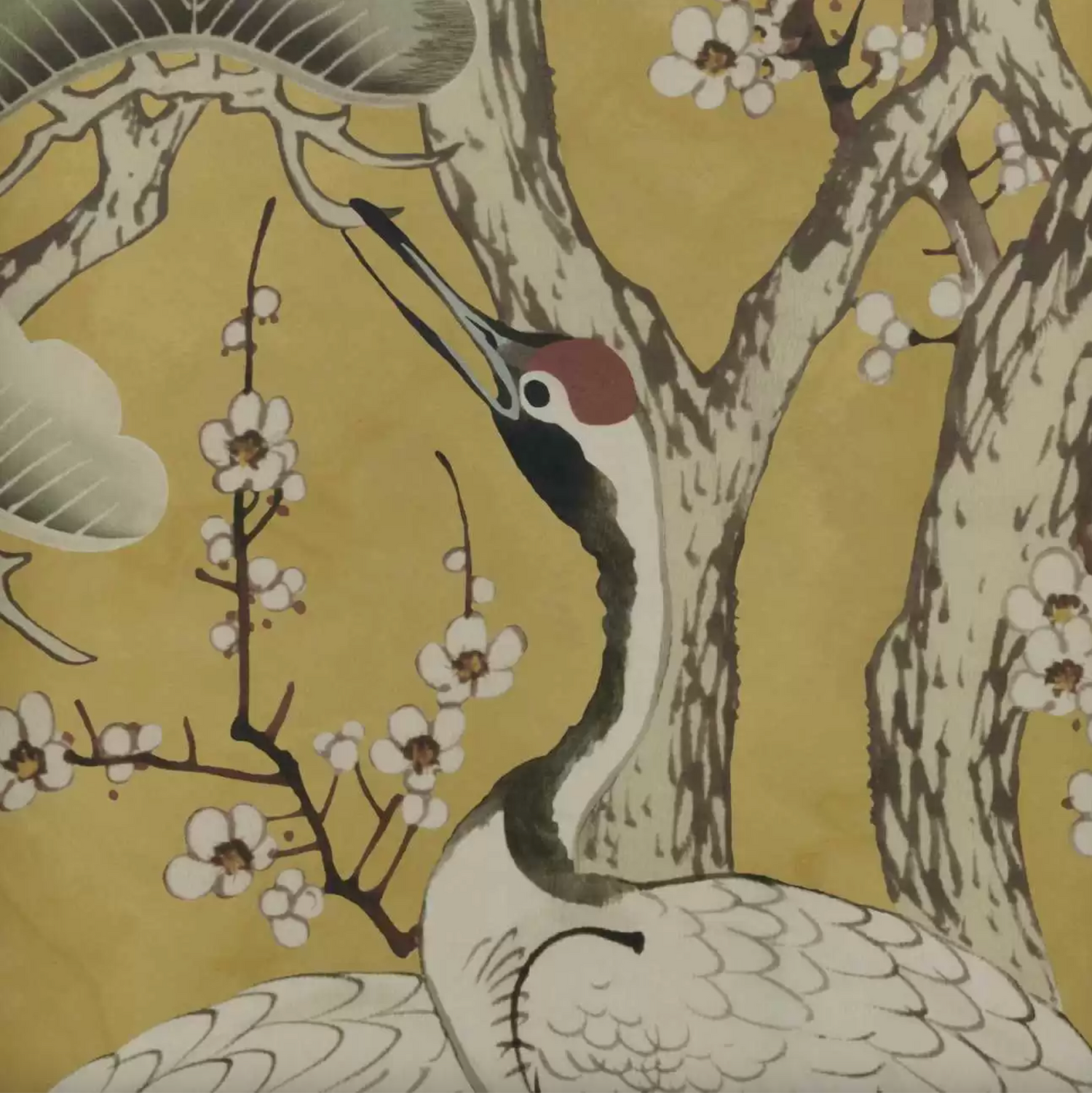 1838 Wallcoverings behang Kyoto Blossom - Golden Yellow Wall Mural 2311-174-02
