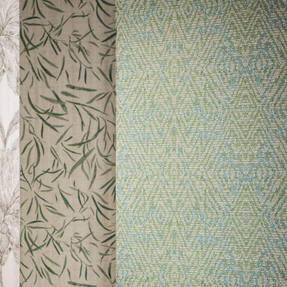 Harlequin behang Hansha - Paprika/Teal 113213 sfeerbeeld 