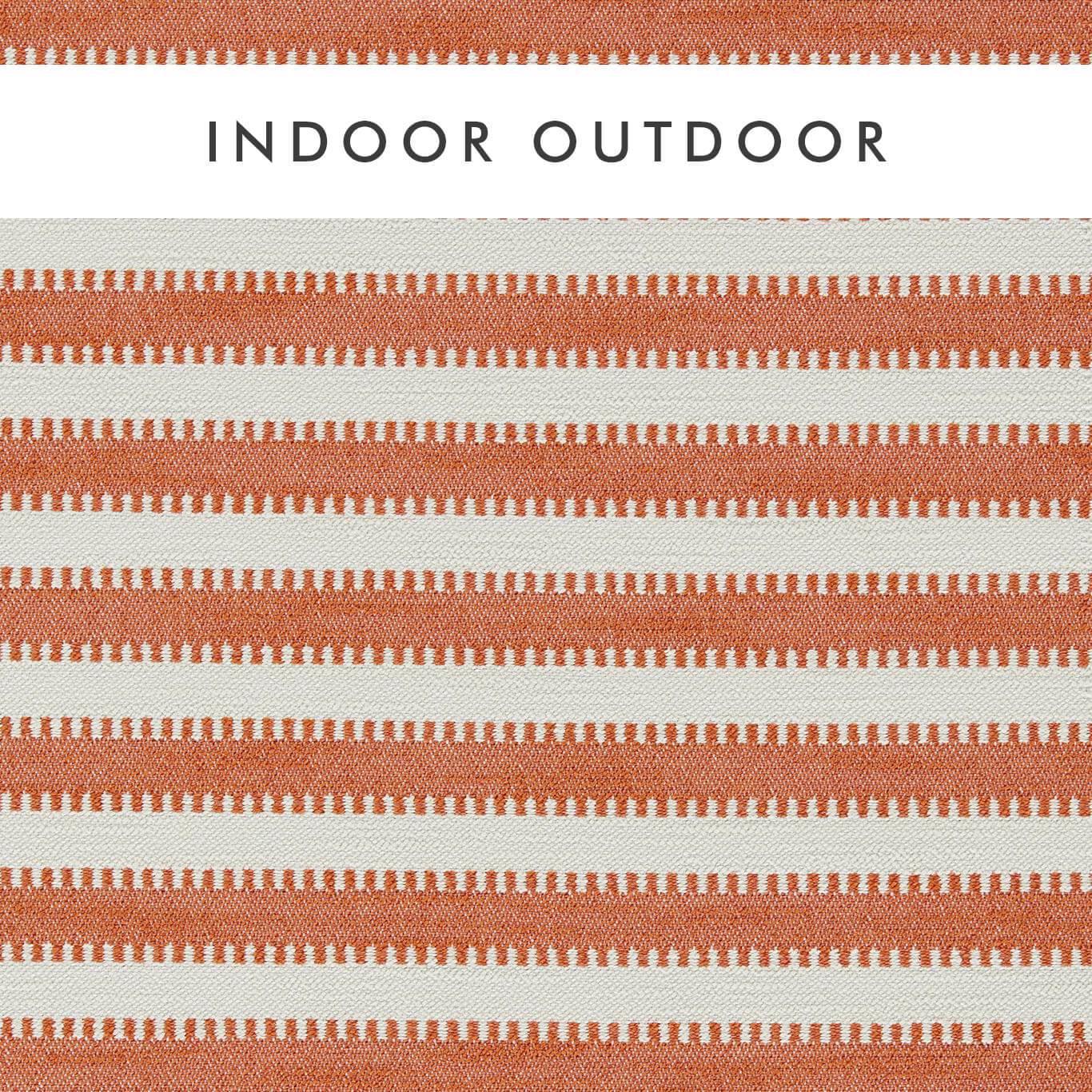 Harlequin stof Ocala Stripe in de kleur Clementine/Chalk 134528