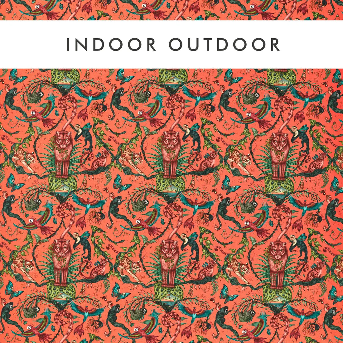 Harlequin in-outdoorstof Bosque Dreams Coral CCF0865-03
