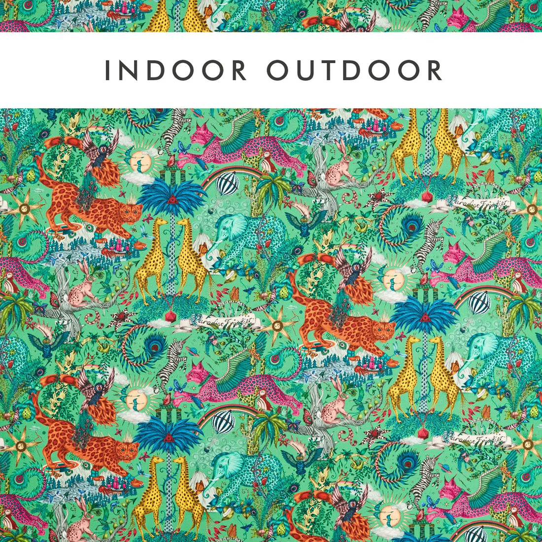 Harlequin in-outdoorstof Paradise lost Green CCF0869-01
