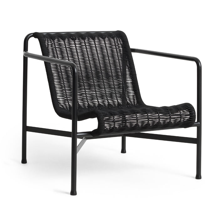 Hay Palissade Cord lounge chair laag in de kleur antraciet