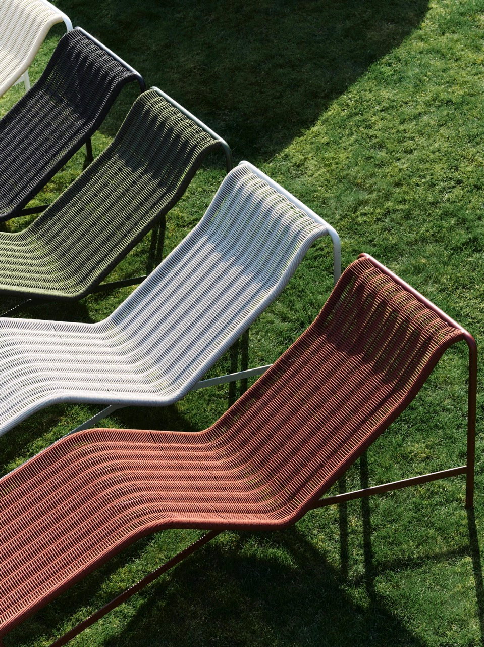 Hay Palissade Cord Chaise Longue kleuren outdoor set