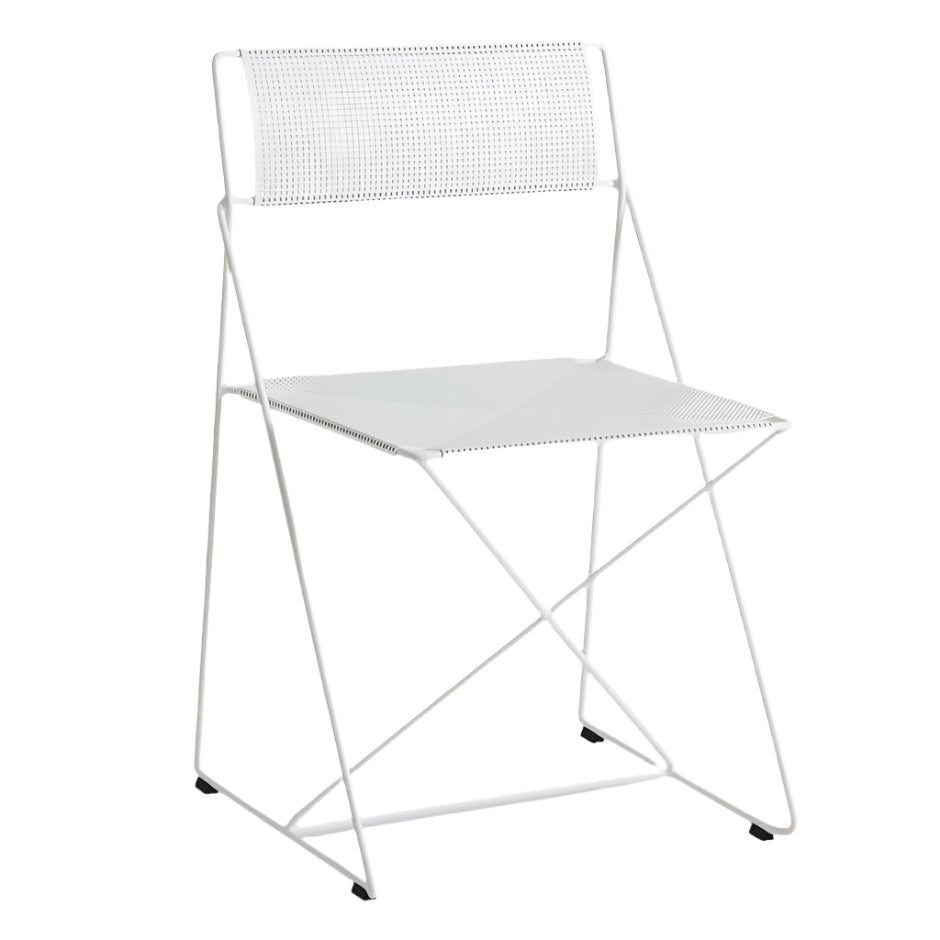 Hay X-Line chair Chalk White gepoedercoat stalen zitting en onderstel 