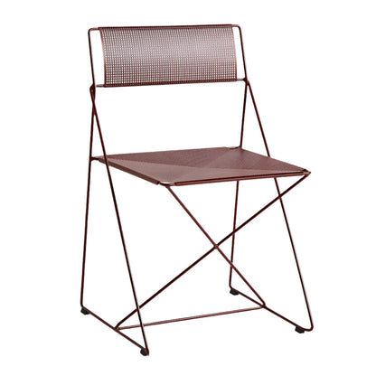 Hay X-Line chair Iron Red met gepoedercoat stalen zitting en onderstel 