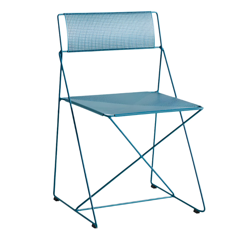 Hay X-Line chair Blue Powder gepoedercoat stalen zitting en onderstel 