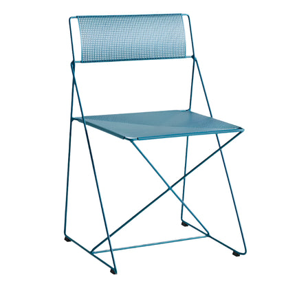 Hay X-Line chair Blue Powder gepoedercoat stalen zitting en onderstel 